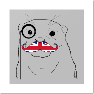 Mustache Flag UK Posters and Art